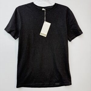 New ONNO Hemp Organic Cotton T-Shirt Mens S Black/Charcoal Sustainable Tee